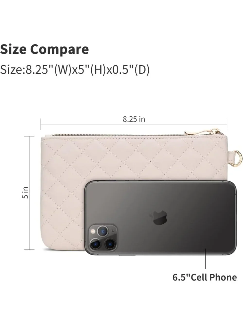 Quilted Small Wristlet Clutch Purse for Women - Stylish, Chic, Perfect for